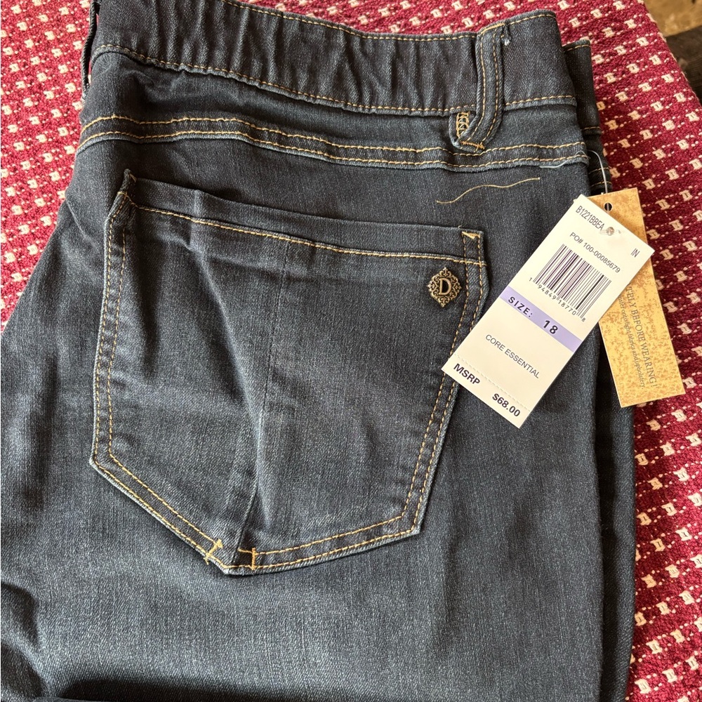 Democracy Blue Boot Cut Jeans with Elastic Waistband